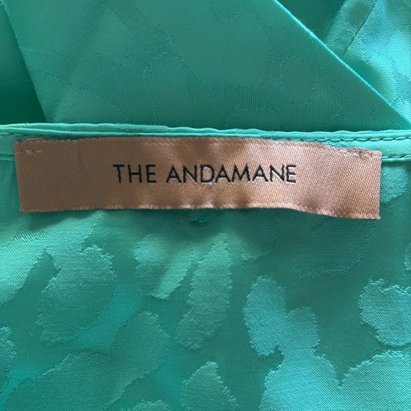 Andamane Carly Leopard-Print Wrap Mini Dress in Leopard Green‎ Size XS - Picture 10 of 11